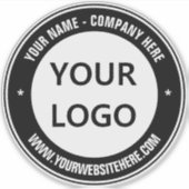 Nom du logo de votre entreprise Site Web Sticker r (Devant)
