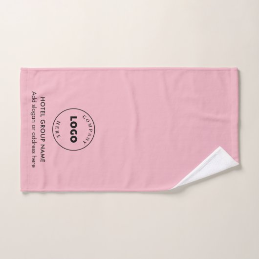 Nom du logo d'entreprise moderne rose simple (Serviette à main)