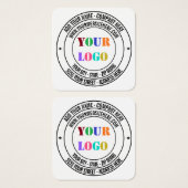 Nom du logo du texte personnalisé Adresse Site Web (Devant & derrière)