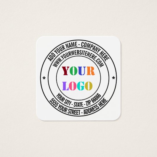 Nom du logo du texte personnalisé Adresse Site Web (Devant)