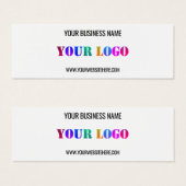 Nom du logo personnalisé Site Web Carte de visite  (Devant & derrière)
