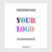 Nom du logo personnalisé Site Web Sticker personna (Feuille)