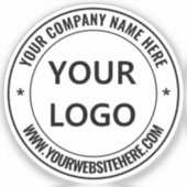 Nom du logo personnalisé Site Web Timbre Sticker p (Recto)