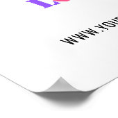 Nom du logo personnalisé Texte promotionnel Poster (Coin)