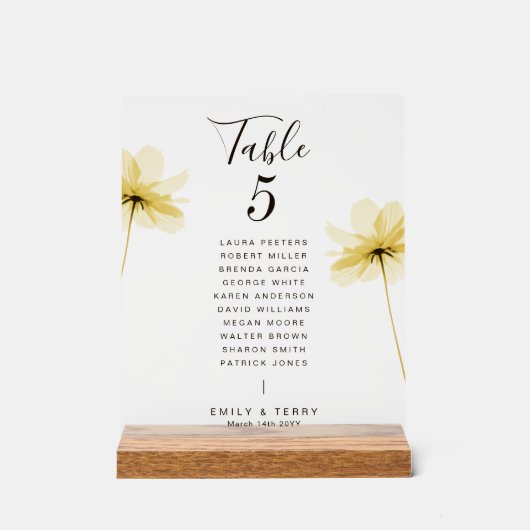 Nom du Mariage floral Numéro du tableau Frosted (Recto)