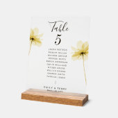 Nom du Mariage floral Numéro du tableau Frosted (Angle)