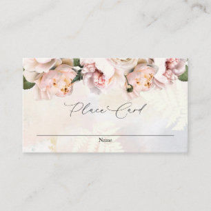 Nom du Mariage floral rose pâle Carte Place