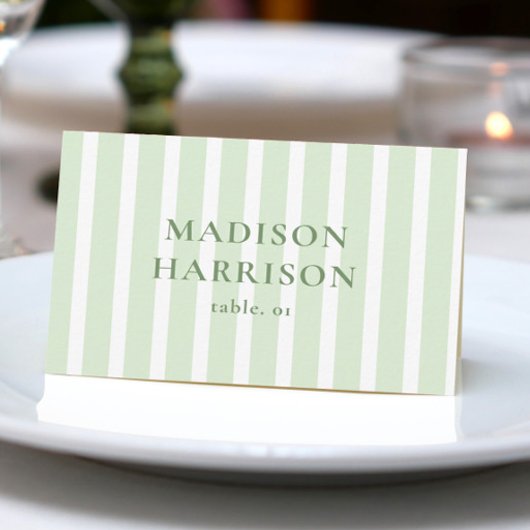 Nom du Mariage vert Carte Place do-it-yourself