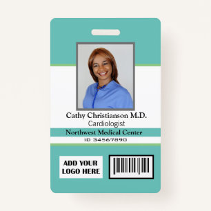 Nom du médecin Logo photo Code scanneur de badge