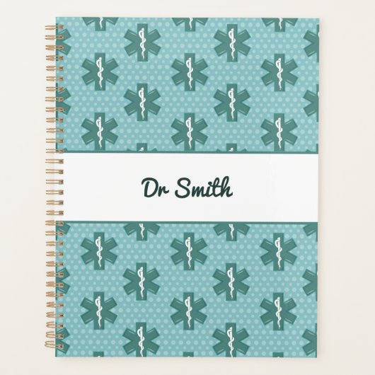 Nom du médecin personnalisé symbole médical (Devant)