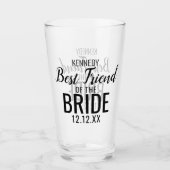 Nom du meilleur ami de la mariée Keepsaké verre (Devant)
