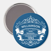 Nom du monogramme Aimant de recherche de porte de  (Recto/Verso)