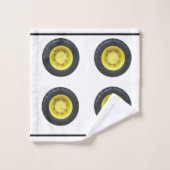 Nom du monogramme Basketball Orange sur Toit Bain  (Gant de toilette)