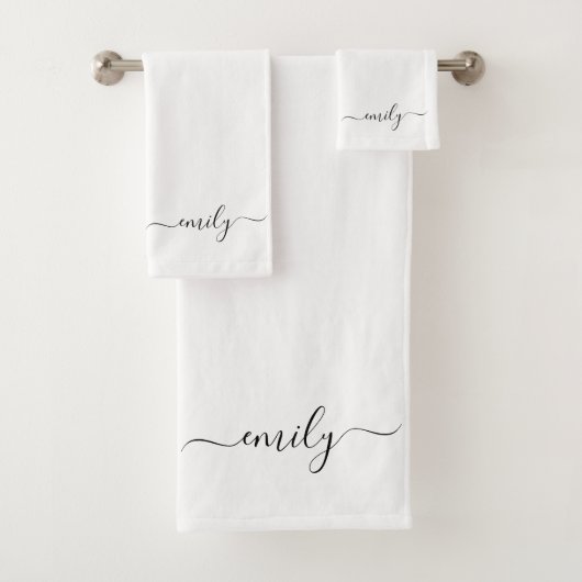 Nom du monogramme blanc noir moderne (En situation)