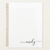 Nom du monogramme blanc noir moderne (Devant)