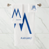 Nom du monogramme bleu