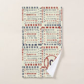 Nom du monogramme bleu marine Cadeaux pour enfants (Serviette à main)