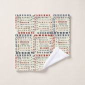 Nom du monogramme bleu marine Cadeaux pour enfants (Gant de toilette)