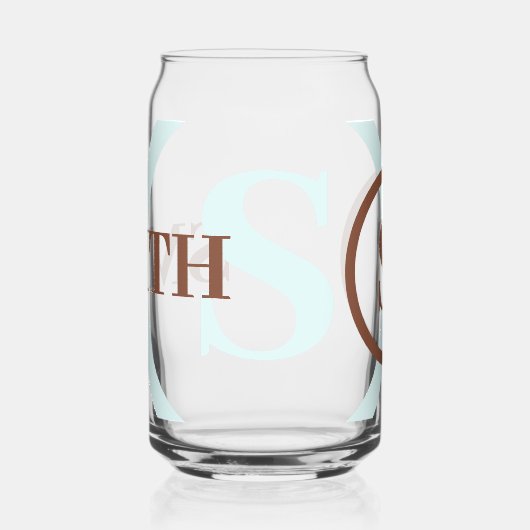 Nom du monogramme Brown bleu (Gauche)