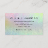 Nom du monogramme Carte de visite de pierre optiqu (Dos)