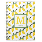 Nom du monogramme de citron mou Carnet (Devant)