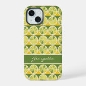 Nom du monogramme de citron vert jaune joueuse (Verso)