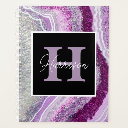 Nom du monogramme de cristal de l'Agate de géoode (Devant)