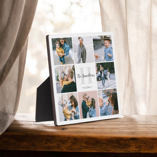 Nom du monogramme de famille Plaque de calligraphi