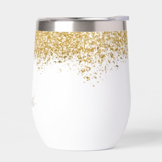 Nom du monogramme de Parties scintillant or élégan (Gauche)