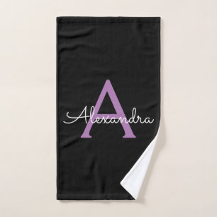 Nom du monogramme de script de la fille noire viol