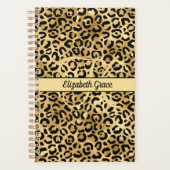 Nom du monogramme Empreinte de léopard d'or noir C (Devant)