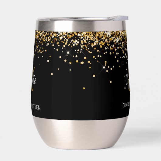 Nom du monogramme en or noir (Gauche)