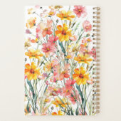 Nom du monogramme Fleur sauvage rose jaune Floral (Dos)