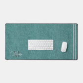 Nom du monogramme, impression de Denim Turquoise, (Clavier et souris)