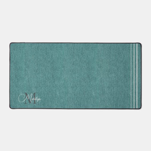 Nom du monogramme, impression de Denim Turquoise,  (Recto)