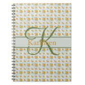 Nom du monogramme Journal floral jaune initial (Devant)