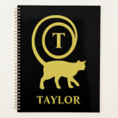 Nom du monogramme Kitty initial Chat Lover Black G (Devant)