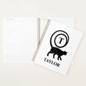 Nom du monogramme Kitty initial Chat Lover Blanc N (Devant avec enveloppe)