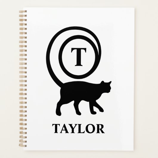 Nom du monogramme Kitty initial Chat Lover Blanc N (Devant)