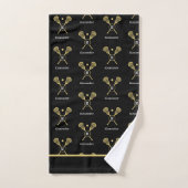 Nom du monogramme Lacrosse Gold Black (Serviette à main)