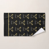 Nom du monogramme Lacrosse Gold Black (Serviette à main)