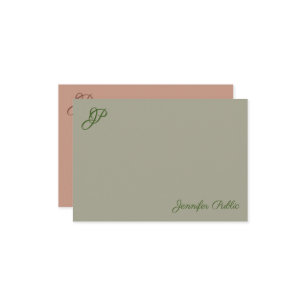 Nom du monogramme manuscrit Modèle de couleurs élé