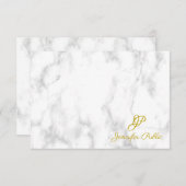 Nom du monogramme manuscrit or Marbre Modèle (Devant / Derrière)