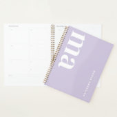 Nom du monogramme mignon Purple School (Devant avec enveloppe)