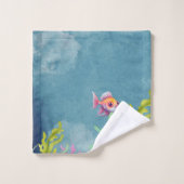 Nom du monogramme mignon Sirène (Gant de toilette)