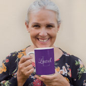 Nom du monogramme Mug de café pourpre