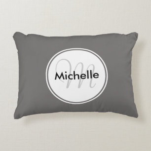 Nom du monogramme personnalisé Coussin d'accentuat