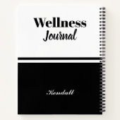 Nom du monogramme personnalisé Journal de bien-êtr (Dos)