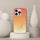 Nom du monogramme personnalisé Orange Gradient