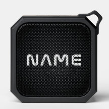 Nom du monogramme personnalisé Texture noire et bl